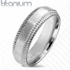 Prsteny Spikes USA TT1044 Pánský snubní prsten titan