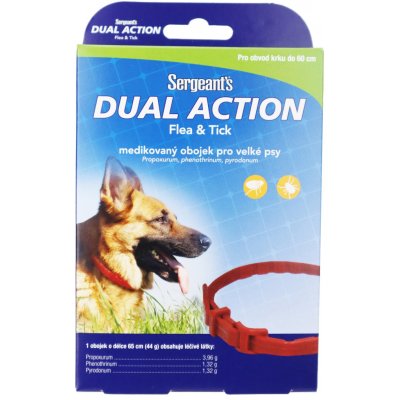 Sergeanťs Dual Action antiparazitní obojek pro psy 65 cm – Zboží Dáma