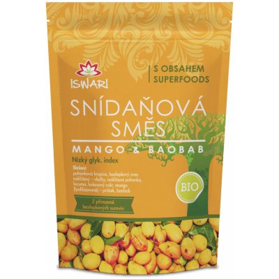 Iswari Bio snídaňová směs Mango baobab 300 g – Hledejceny.cz