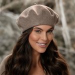 Tonak Hnědý melanž dámský baret FLORA Woolmark Qualit W-baret/690 – Hledejceny.cz