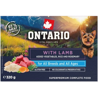 Ontario Adult Dog Lamb with Rice 320 g – Sleviste.cz