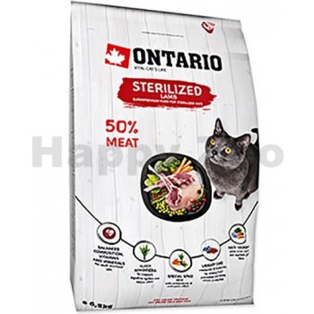 Ontario Cat Sterilised Lamb 6,5 kg