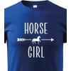 Dětské tričko dětské tričko Horse girl, modrá