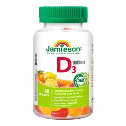 Jamieson Vitamin D3 Gummies 60 žvýkacích tablet