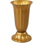 062 VÁZA UH VRÚBKOVANÁ 17 ZLATÁ /18,5xV38CM/ – Hledejceny.cz