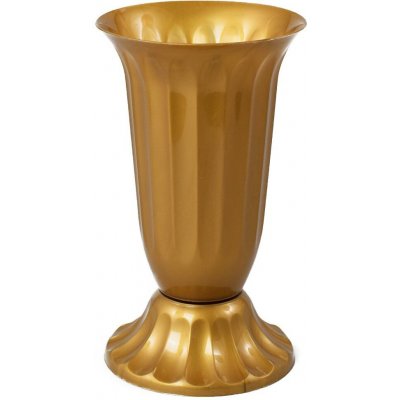 062 VÁZA UH VRÚBKOVANÁ 17 ZLATÁ /18,5xV38CM/ – Hledejceny.cz