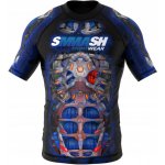 Smmash dětské tričko s krátkým rukávem Rashguard pro MMA BJJ Machine modré