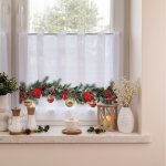 Dekorační vánoční metrážová vitrážová záclona GIRLANDA výška 70 cm MyBestHome – Zboží Dáma