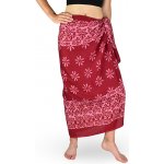 Sarong Pareo REN kvítek vínová – Zboží Dáma