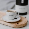 Hrnek a šálek Bella Rose Šálek na espresso s podšálkem Pauza bílá zlatá porcelán 90 ml