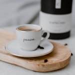 Bella Rose Šálek na espresso s podšálkem Pauza bílá zlatá porcelán 90 ml – Sleviste.cz