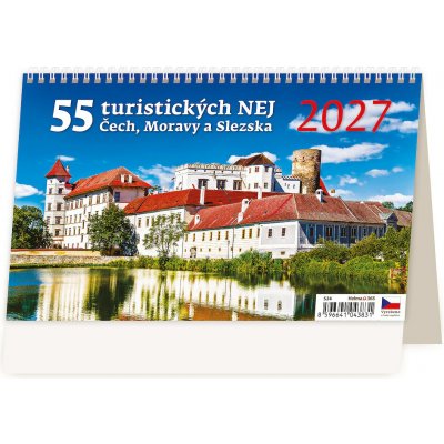 stolní 55 turistických NEJ Čech, Moravy a Slezska 22,6cm x 13,9cm, S24-27 2027 – Hledejceny.cz