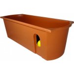 Nohel Garden Truhlík samozavlažovací FLORA s knoty plastový terakota 60 cm – Zboží Mobilmania