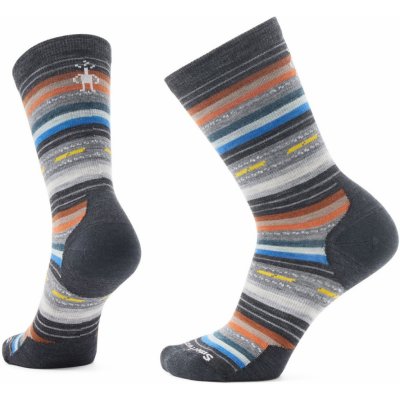 Smartwool dámské ponožky Everyday Margarita Crew šedá/modrá – Zboží Dáma