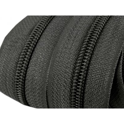 Zip - zdrhovadlo - spirálový 5mm metráž - různé barvy Barva/odstín: tmavě šedá – Zboží Mobilmania