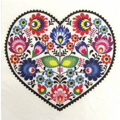 ubrousky na dekupáž Heart – Zboží Dáma