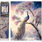NORIMPEX Diamantové malování Páv na větvi 30 x 40 cm – Zboží Mobilmania