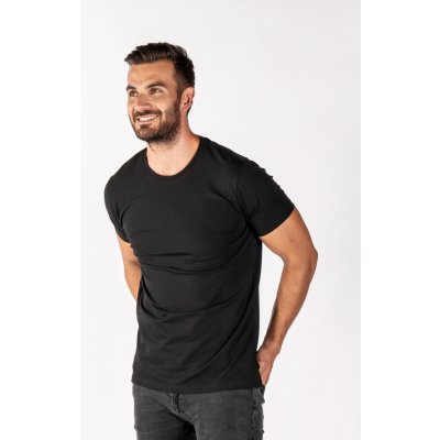 TallGuys pánské rozstřižené tričko óčko Deep black – Zboží Mobilmania