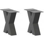 Omaxi 315908 Nohy konferenčního stolku ve tvaru X 2 ks antracitové 30 x 30-31 cm ocel – Hledejceny.cz