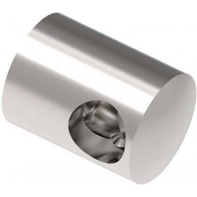 Hahn Steel Levý koncový úchyt pro tyč O12,0 mm / pro profil (plochý povrch), nerezová ocel AISI 304, brus – Sleviste.cz