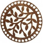 Pro Háčkování Víko na košík kruh Ø 15 cm dekor ořech strom – Zboží Dáma