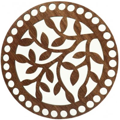 Pro Háčkování Víko na košík kruh Ø 15 cm dekor ořech strom – Zboží Dáma