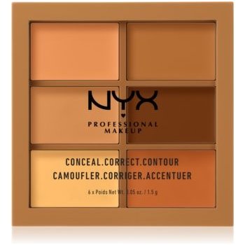 NYX Professional make-up Conceal. Correct. Contour Korekční a konturovací  paletka 03 Deep 6 x 1,5 g od 249 Kč - Heureka.cz