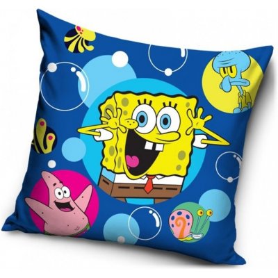 Carbotex Polštář SpongeBob Happy modrý 40x40 – Zboží Mobilmania