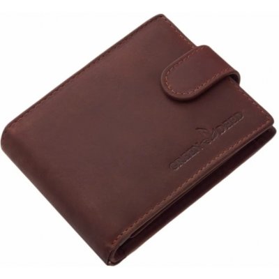 Pánská kožená hnědá peněženka s přezkou GPPN400