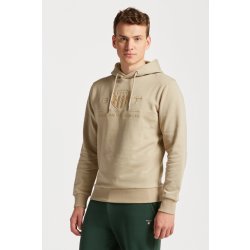 GANT REG TONAL SHIELD HOODIE hnědá