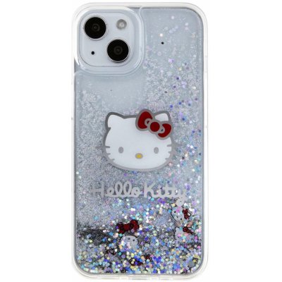 Hello Kitty Liquid Glitter Electroplating Head Logo iPhone 15 Transparent