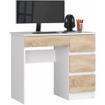 Ak Furniture A-7 90 cm bílý / dub sonoma pravý – Zboží Mobilmania