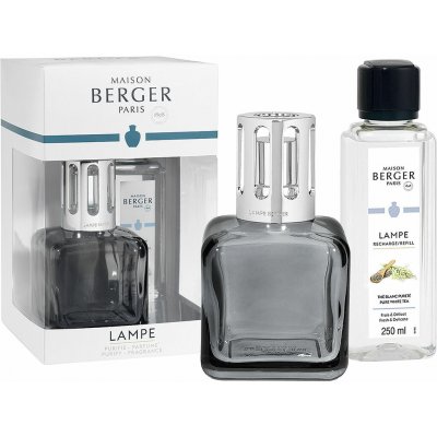 Maison Berger sada katalytická lampa Glacon šedá + náplň Pure White Tea 250 ml – Zboží Dáma