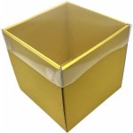 Papírová krabička s průhledným víkem 15x15x15 cm ve žluté barvě – Zboží Mobilmania