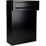 Poštovní schránka C-050 s vhozem do plotu a branky - RAL 9005 MAT. - ČERNÁ – Hledejceny.cz