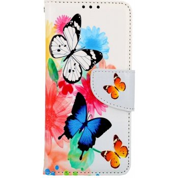 Pouzdro TopQ Samsung A20e knížkové s motýlky