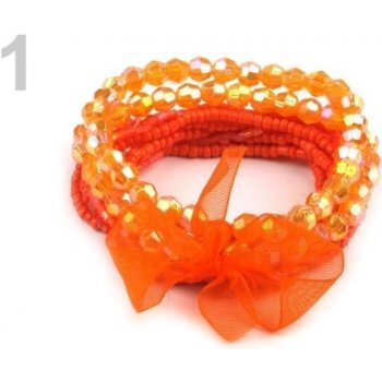 Stoklasa Dětský náramek z korálků 1 oranžová mrkvová