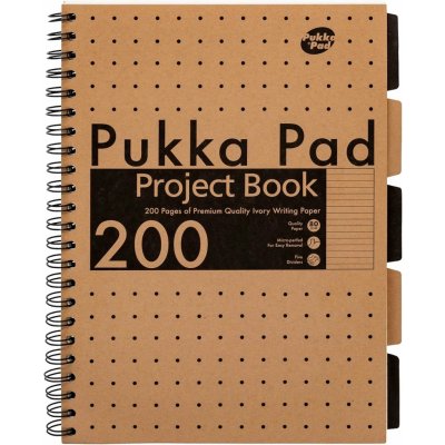 PUKKA PAD Spirálový sešit Kraft Project Book A4 linkovaný – Zbozi.Blesk.cz