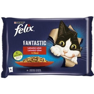 FELIX Fantastic cat králik&jahňa želé 4 x 85 g