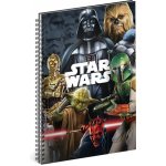 Presco Group Spirálový blok Star Wars Mix, linkovaný, A4 – Zboží Živě