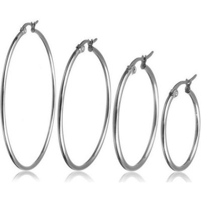Impress Jewelry ocelové náušnice kruhy Just me stříbrné 170216181740SL – Zboží Mobilmania