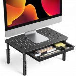 Podstavec pod monitor s výsuvným šuplíkem, nastavitelný, 37x23,5x3,5 cm – Zboží Živě