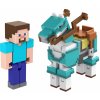 Figurka Mattel Minecraft dvojbalení STEVE A OBRNĚNÝ KŮŇ