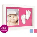 3D Memories odlévací sada baby pro 3D odlitek otisk ručiček a nožiček s hlubokým bílým dvojrámečkem růžová modrá pasparta – Zboží Mobilmania