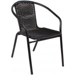 Zahradní ratanové křeslo SPRINGOS BARI černé – Zboží Dáma