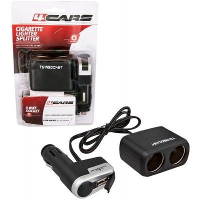 4Cars Rozdvojka zapalovače s USB přípojkou 12V / 24V 500mA – Hledejceny.cz