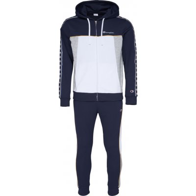 Champion hooded full zip suit bílo černá šedá – Sleviste.cz
