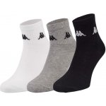 Kappa ZORAZ 3PACK ponožky Černá Bílá Šedá – Zboží Dáma