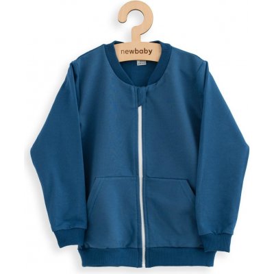 New Baby Dětská tepláková mikina Kindergarten jeans Modrá – Zboží Dáma
