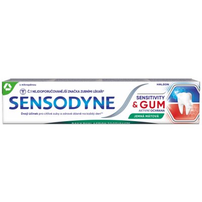 Sensodyne zubní pasta Sensitivity & Gum jemná mátová 75 ml – Zbozi.Blesk.cz